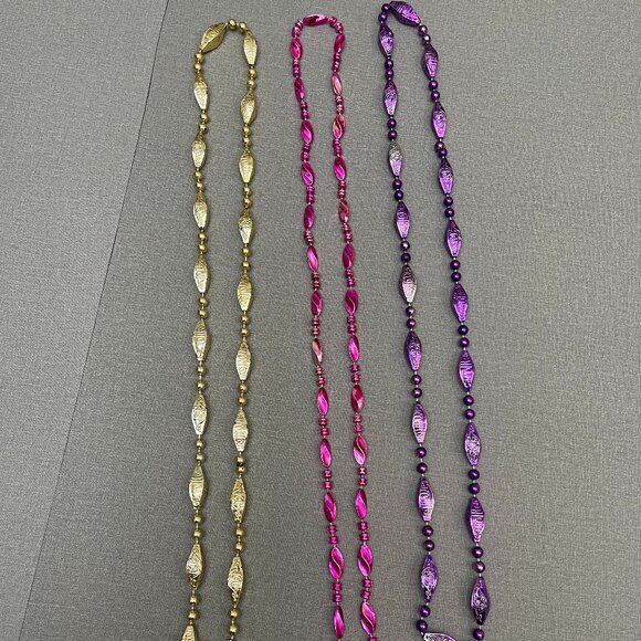 3 pack elegant decorative plastic beaded necklace and style sweater necklace bun - Picture 1 of 4